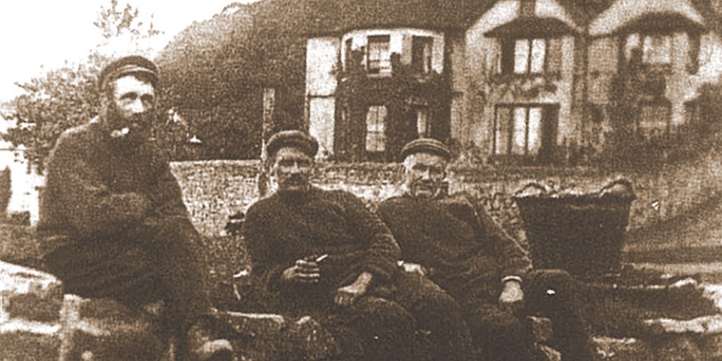 Seafarers at Porlock Weir after the fish market.