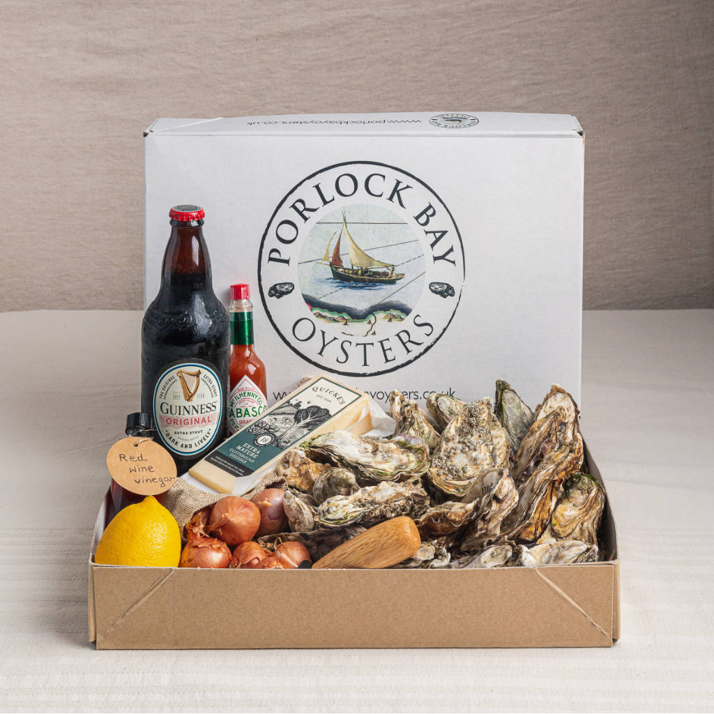 Oysters and Guinness Gift Box by Porlock Bay Oysters
